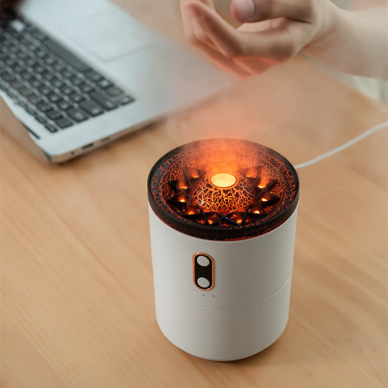 Humidificateur à flamme volcanique
